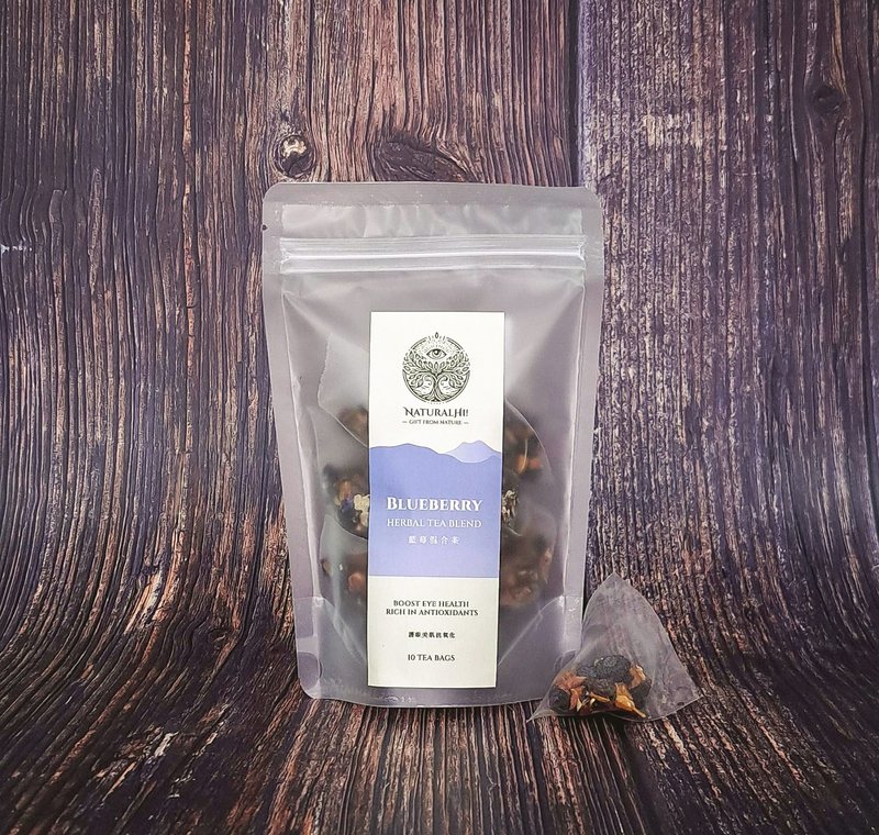 Blueberry Herbal Tea Blend | 10 cups | Boost Eye Health and Rich in Antioxidants - ชา - พืช/ดอกไม้ สีแดง