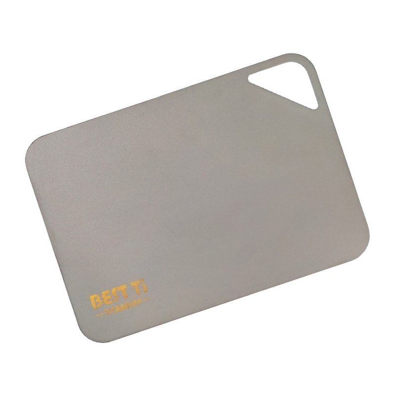 Pure titanium cutting board cutting board - ถาดเสิร์ฟ - โลหะ สีเงิน