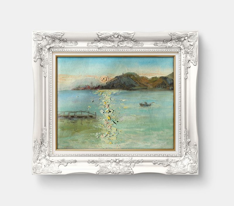 船画原始海景艺术Skyscape自然艺术原始Plein空气 - 壁貼/牆壁裝飾 - 其他材質 藍色
