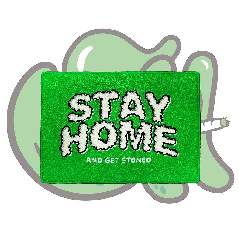StayHome Classic Smokey Logo playmat - Rugs & Floor Mats - Other Materials Green