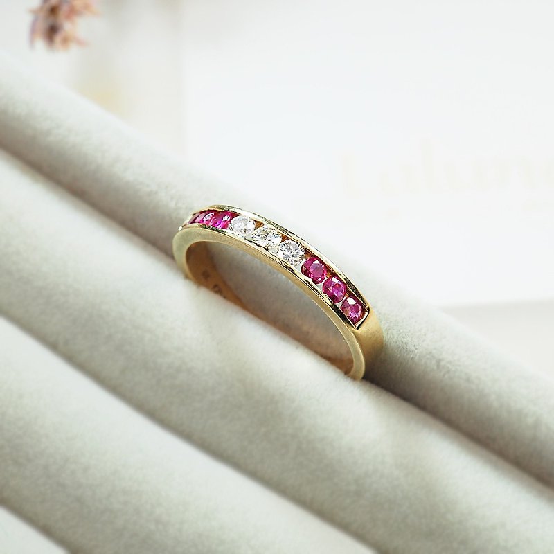 Antique jewelry ruby ​​14K yellow K ring - General Rings - Gemstone 