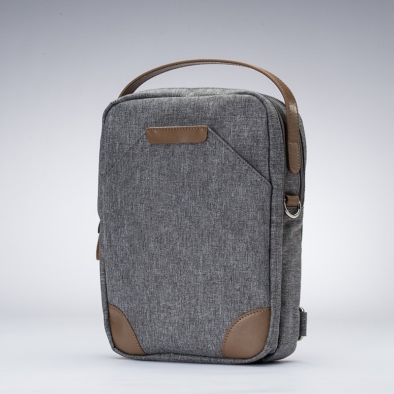 Clearance-Walker series light business traveler three-purpose shoulder bag gray camel - Messenger Bags & Sling Bags - Waterproof Material Blue
