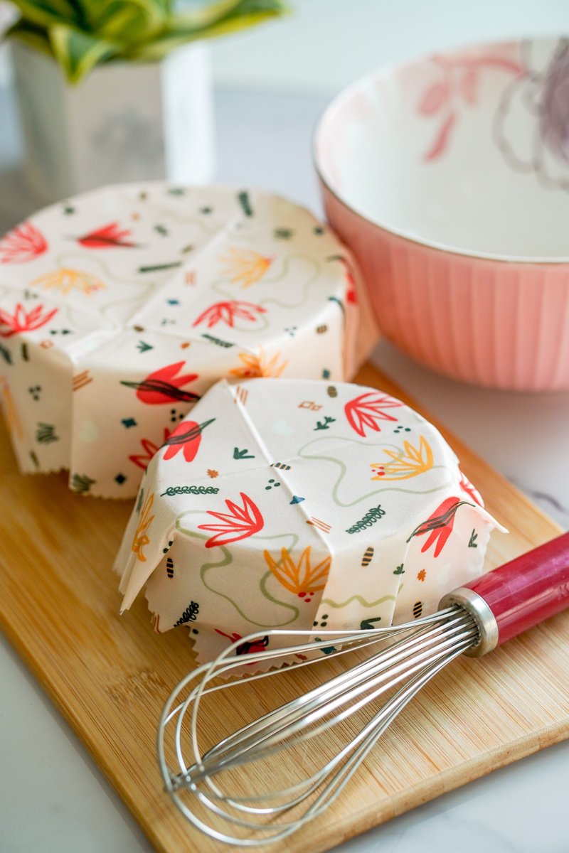 Autumn Bloom | Superwrap Upcycled Beeswax Food Wrap - Cookware - Eco-Friendly Materials 