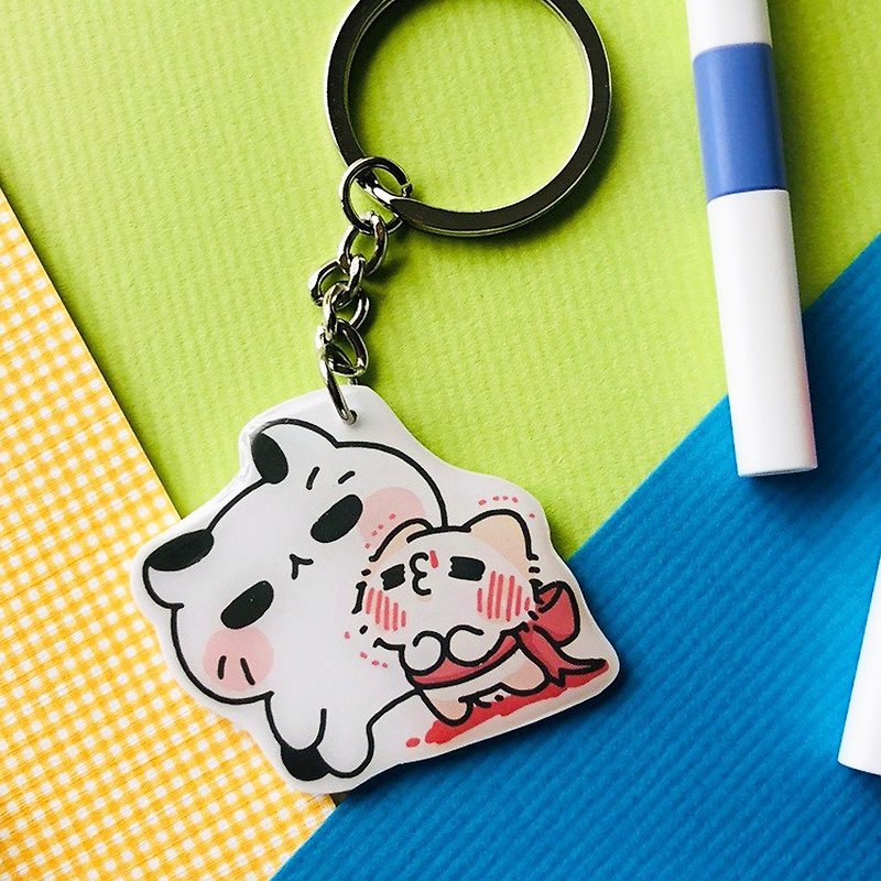 Bad Meow and Mao Meow-Key Ring Series - Keychains - Other Materials Multicolor