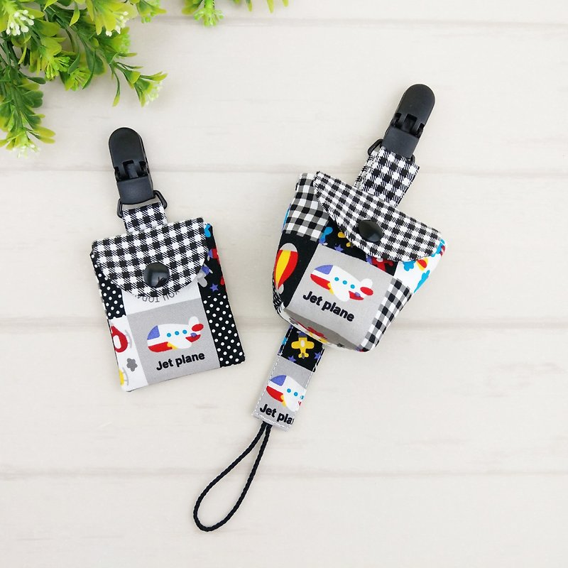 Cool flight. Hand-made 5 pieces of Miyue group (fu bag can be increased by 40 embroidered names) - Baby Gift Sets - Cotton & Hemp Black
