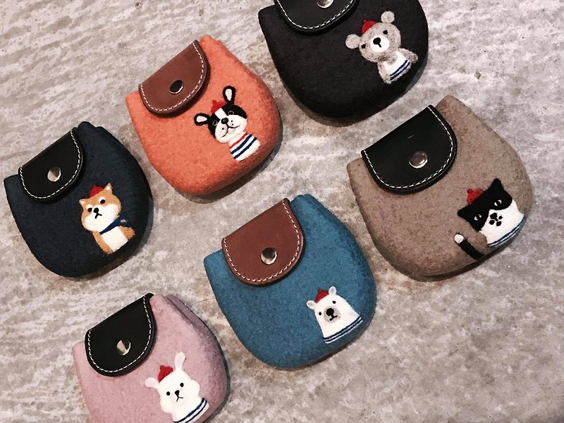Wenqing Animal Series-Wool Felt Small Wallet - Coin Purses - Wool Multicolor