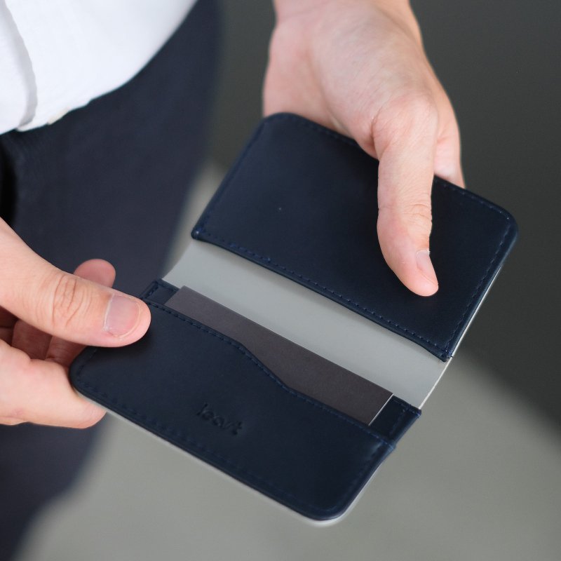 HUB Card holder - GRAY/NAVY - 錢包/皮夾/長短夾 - 乳膠 灰色