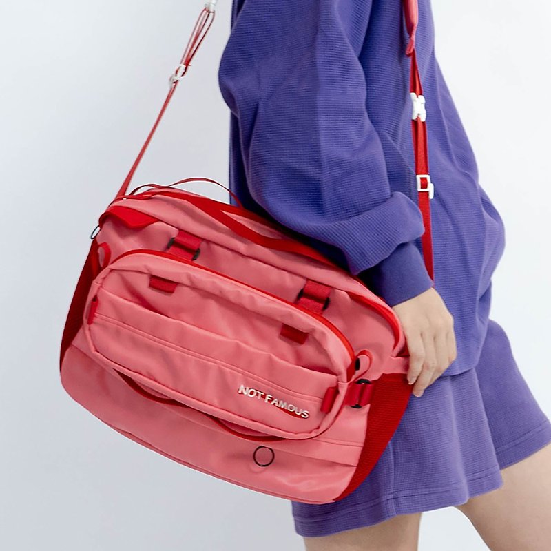 nullbag original youth Japanese and Korean Messenger Side Backpack Niche Hit Color Student Casual Nylon Postman Pain Bag - Messenger Bags & Sling Bags - Nylon 