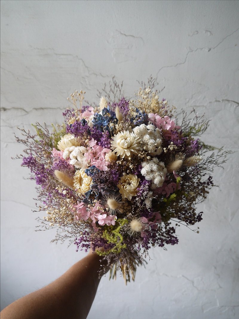 Purple romance. Affectionate purple series. Valentine's birthday dry bouquet - Dried Flowers & Bouquets - Plants & Flowers Purple