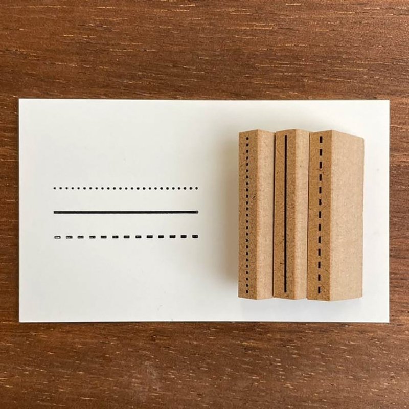 Simple lines 35mm 3-piece set Diary stamp stamp Schedule book Diary Made in Japan b-032 - ตราปั๊ม/สแตมป์/หมึก - ไม้ 