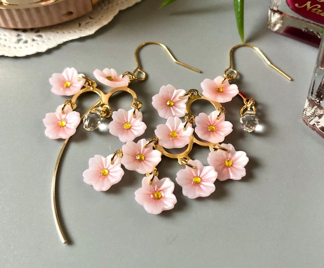 Cherry Blossom Earrings Pink Flower Earrings Spring -  Canada