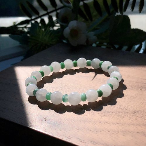 瓔珞珠寶盒 E.L.Jewelry Box 冰種雙彩翡翠手珠手鍊 | 天然緬甸玉A貨翡翠 | 送禮