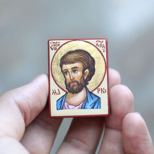Orthodox small icons hand painted orthodox wood icon Saint Holy Evangelist and Apostle Mark