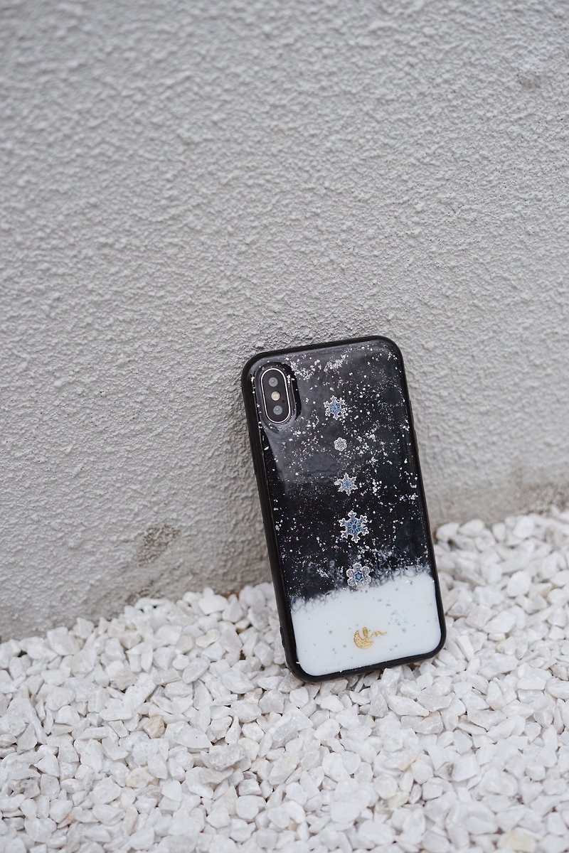 SNOW DUST - PHONE CASE / NAVY - Phone Cases - Plastic Black