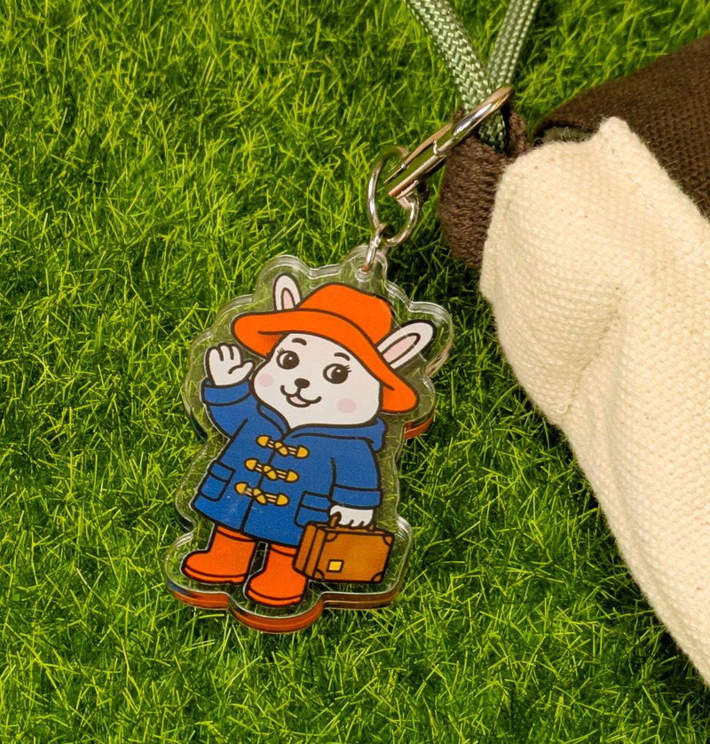 壓克力鑰匙圈【倫敦廢兔】 - 鑰匙圈/鑰匙包 - 壓克力 