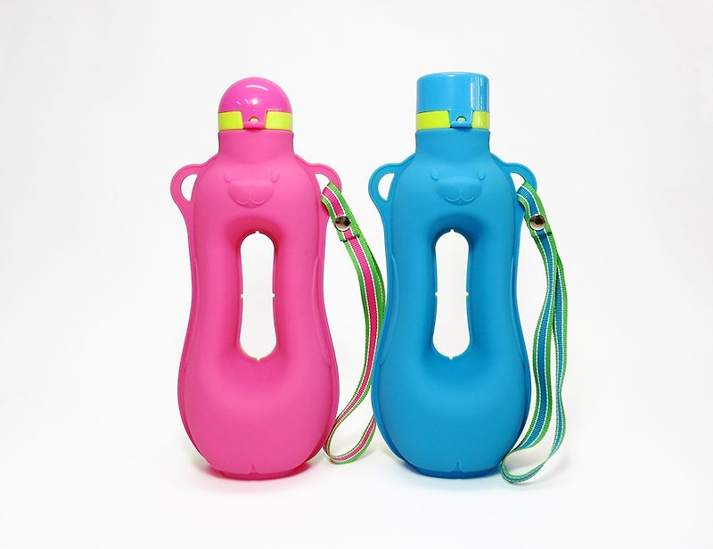Happy Aquarius Silicone Bottle - กระติกน้ำ - ซิลิคอน หลากหลายสี
