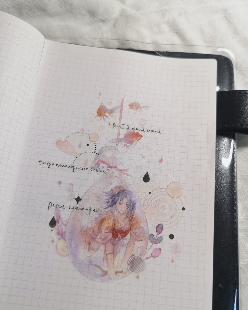 甜茶 菓子箱少女 塩顏繪畫 和紙膠帶 10米卷 台灣製 - 紙膠帶/和紙/PET - 其他材質 多色