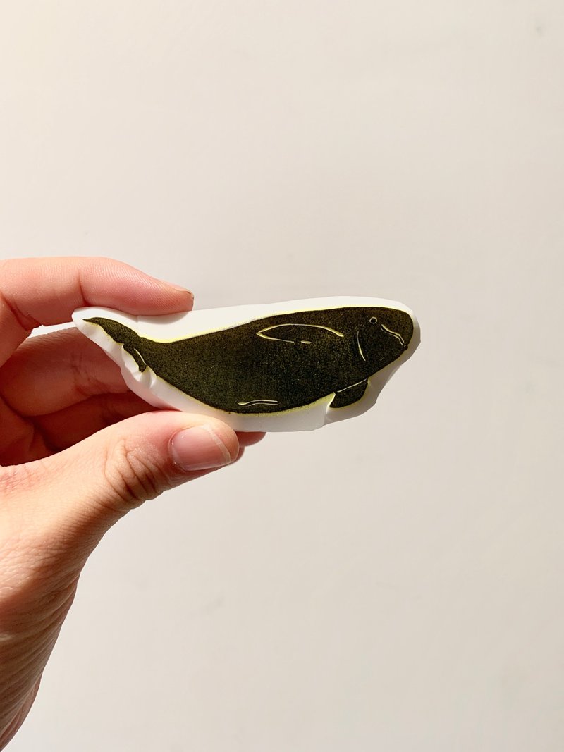 鯨豚印章 窄背江豚 - 印章/印台 - 橡膠 灰色