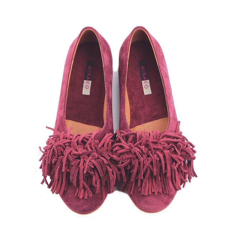 Chow Chow W1065 Burgundy - Mary Jane Shoes & Ballet Shoes - Genuine Leather Red