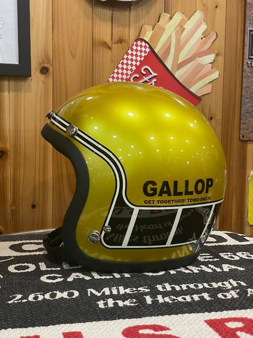 Gallop Kustom Kulture 台灣製造 半罩式安全帽 #4星月黃MACH/馬赫 復古設計款-共6色S~XL