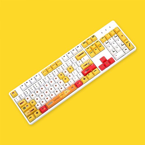 艾石頭 授權經銷 【免運特惠】FE104客製電競專用寶可夢皮卡丘游戲機械鍵盤