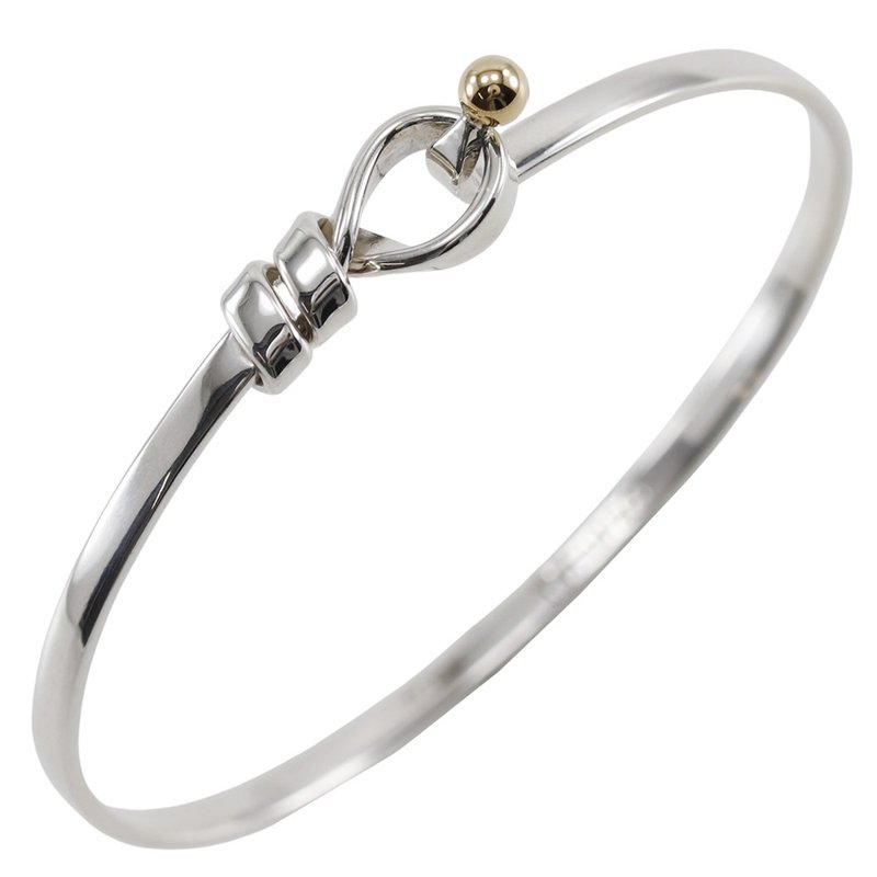 【日本直送】ティファニー TIFFANY&Co. フック&アイ バングル シルバー925×K18YG 約9.3g レディース【中古】 - 手鍊/手環 - 銀 銀色