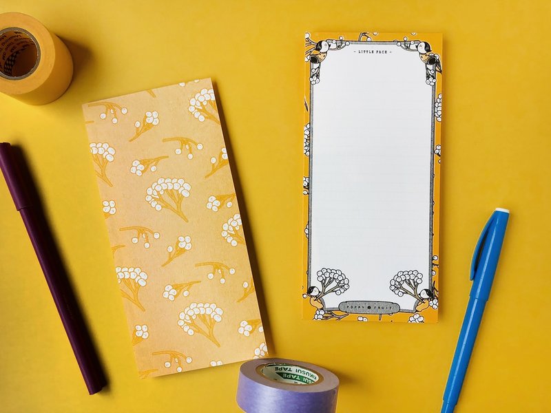 女孩信紙卡-橘色      Letter Card - Orange - 卡片/明信片 - 紙 橘色