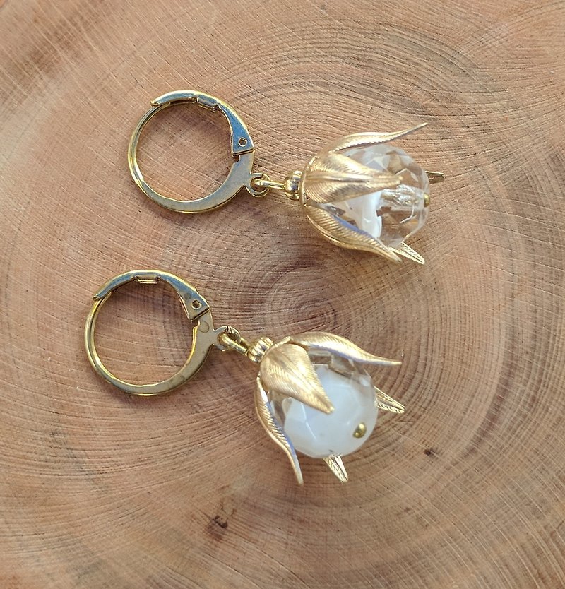 Autumn Fruit Brass Earrings - Earrings & Clip-ons - Glass 