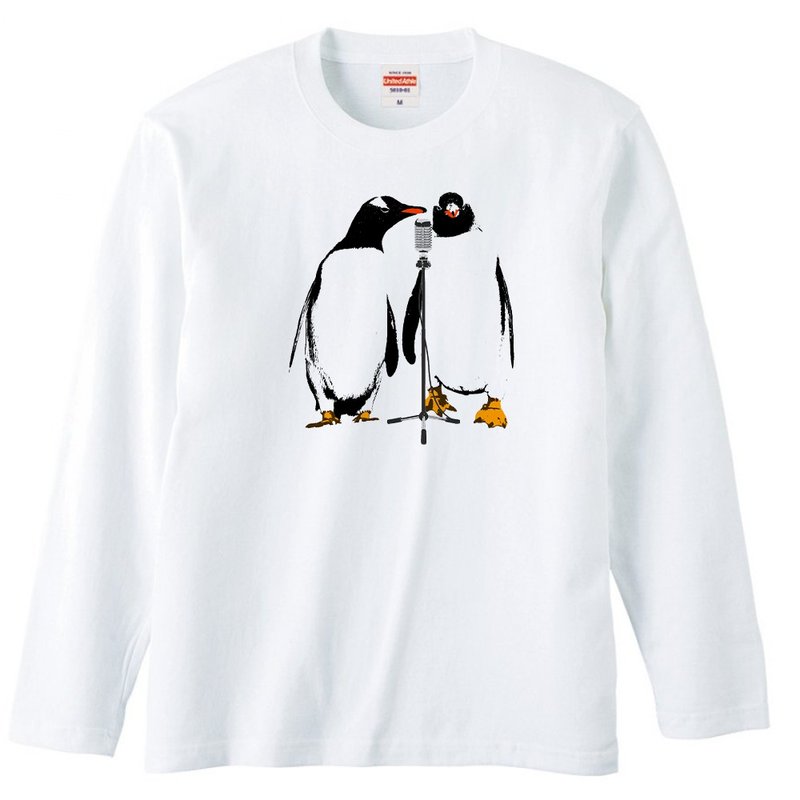 ロングスリーブTシャツ / comedian penguin - 男 T 恤 - 棉．麻 白色