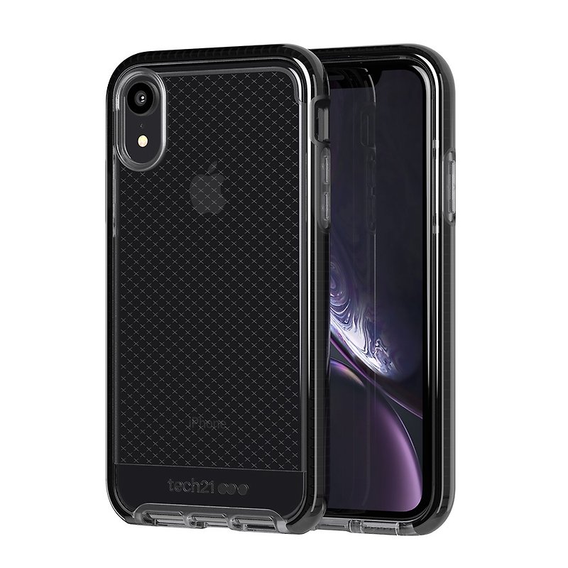 British Tech 21 EVO CHECK Anti-collision Protective Case - iPhone XR-Black (5056234704424) - Phone Cases - Silicone Black