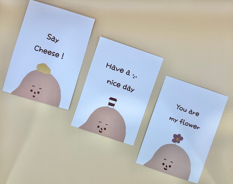 Havea17day_ Have a good mood every day series of postcards - การ์ด/โปสการ์ด - กระดาษ 