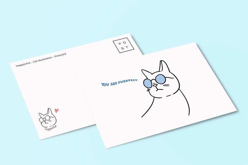 PepperAnt的明信片 - 完美的貓奴 - 心意卡/卡片 - 紙 