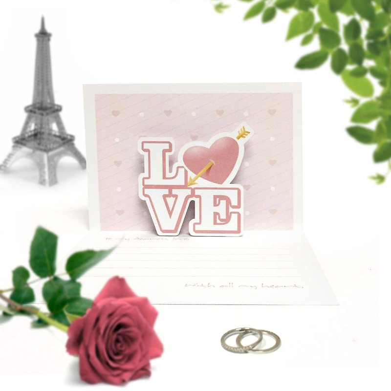 Love Card | Romantic Card | I Love You | Love Pop Up Card | Pop Up Card - Cards & Postcards - Paper 