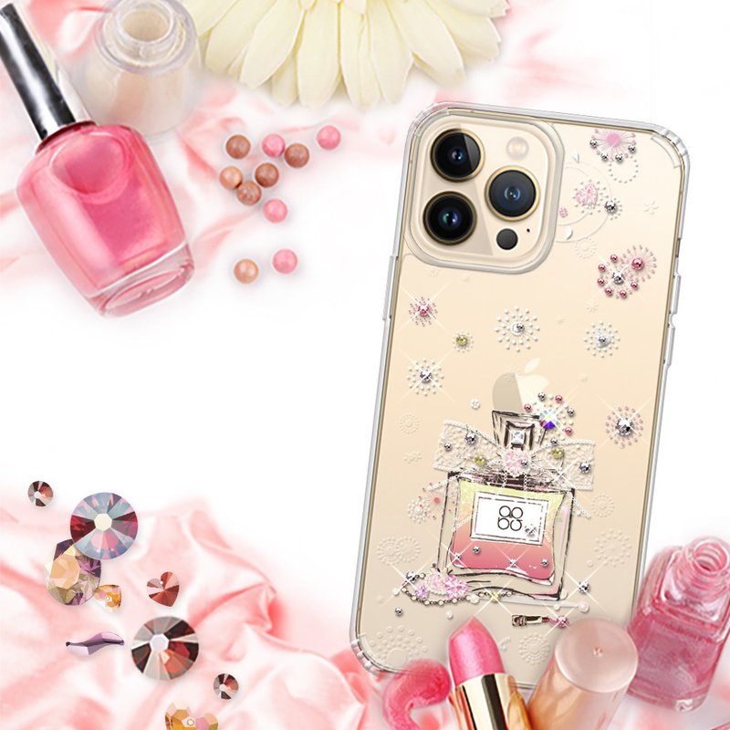 iPhone 13全系列 水晶彩鑽防震雙料手機殼-維也納馨香 - 手機殼/手機套 - 其他材質 多色