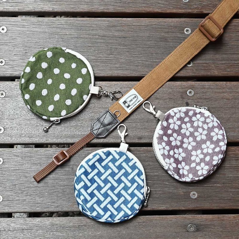 日本伝統柄が美しい!   米沢織のレンズキャップケース - 相機背帶 - 棉．麻 多色