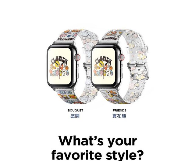 アップル様♡ Apple Watch BT21 Xiaohua シリーズ 透明ストラップ 共同