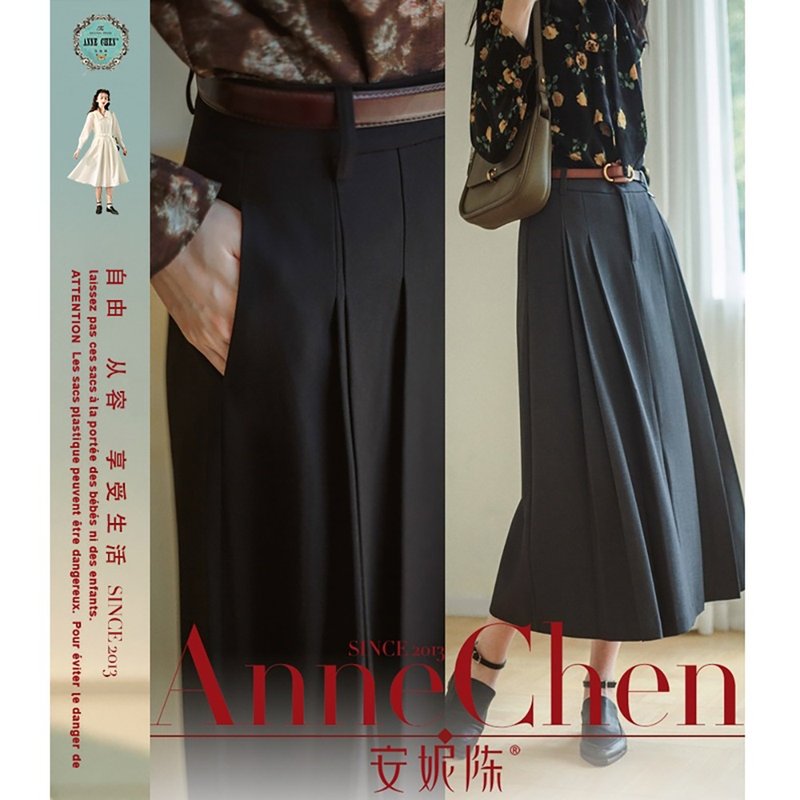 【9月9日晚8點上新】百褶西裝半裙Q2LWN8719 - 裙子/長裙 - 其他材質 