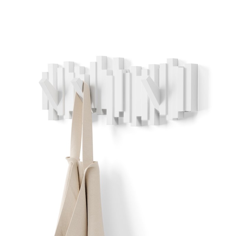 Umbra Sticks 壁掛衣帽盒 (白色) - 衣架/衣帽架/掛勾 - 其他材質 