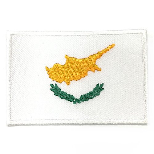 A-ONE 塞浦路斯 國旗熨燙刺繡 熨燙背膠補丁 布藝徽章 袖標 布標 布貼