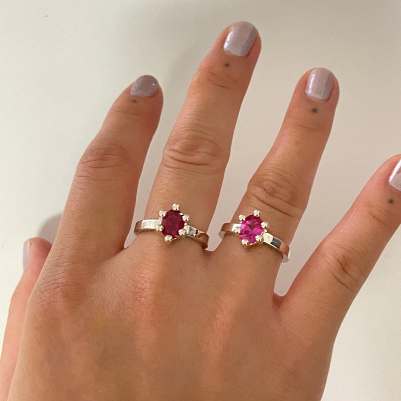 haime abigail ring (cubic 8*6mm) original silver - 戒指 - 純銀 多色
