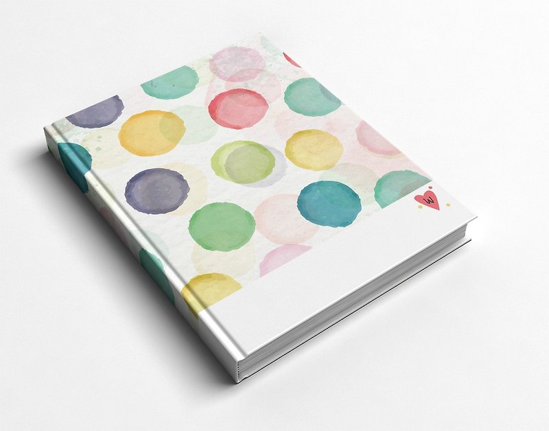 Rococo strawberry WELKIN hand-created handmade book/notebook/handbook/diary-dream color ink dots - สมุดบันทึก/สมุดปฏิทิน - กระดาษ 