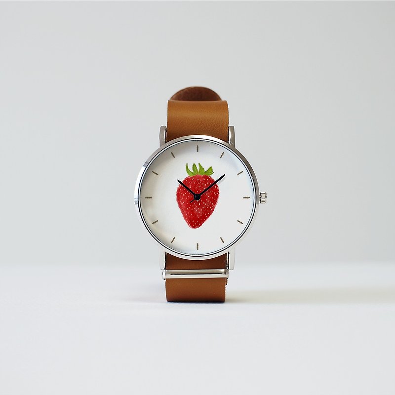 いちごの腕時計 - 女裝錶 - 其他金屬 紅色