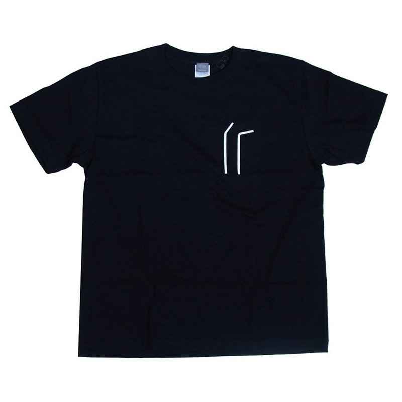 Straw T-shirt Unisex S ~ XL Size / Ladies S ~ L Size Tcollector - เสื้อยืดผู้หญิง - ผ้าฝ้าย/ผ้าลินิน สีดำ
