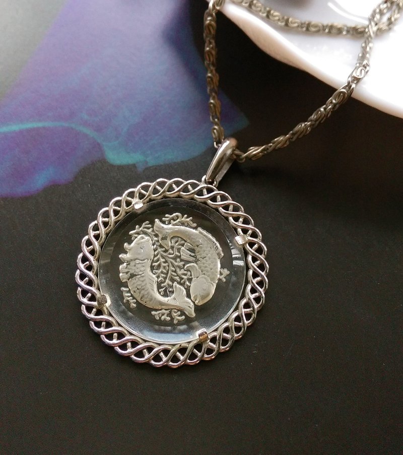 【西洋古董飾品】TRIFARI 十二星座 雙魚座 項鍊 - 項鍊 - 其他金屬 金色