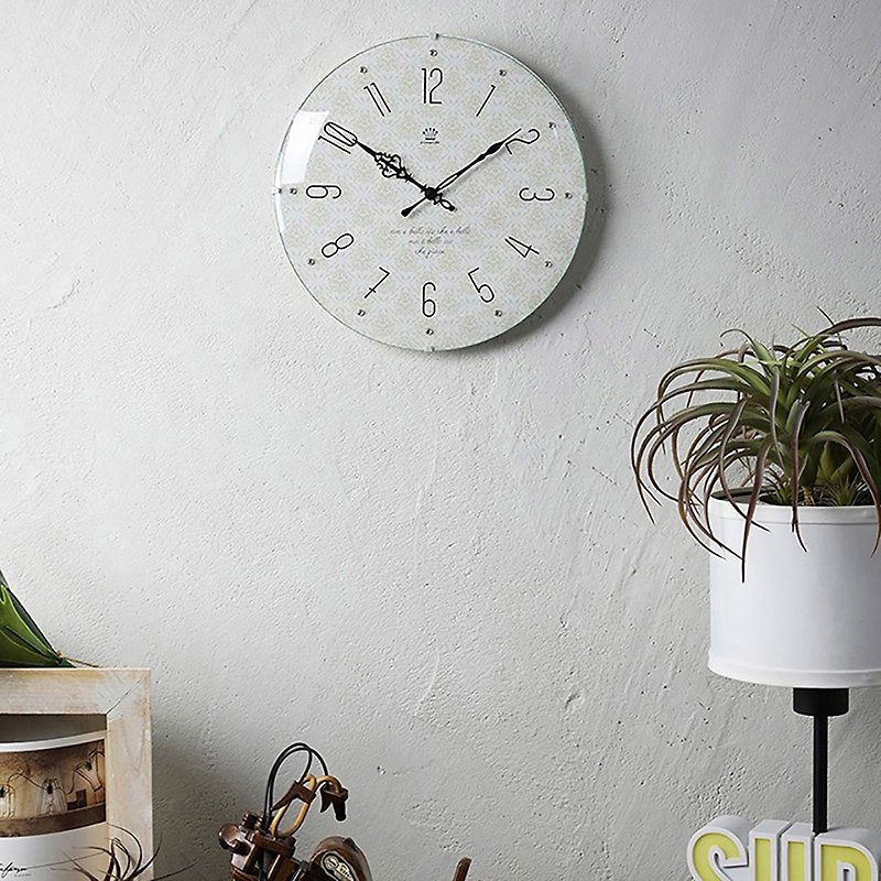 Blume- 古典歐風 靜音 時鐘 掛鐘(白色) - 時鐘/鬧鐘 - 其他材質 白色