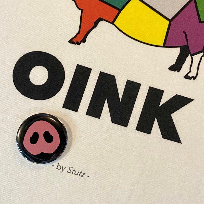 OINK 徽章 - 徽章/別針 - 其他材質 多色