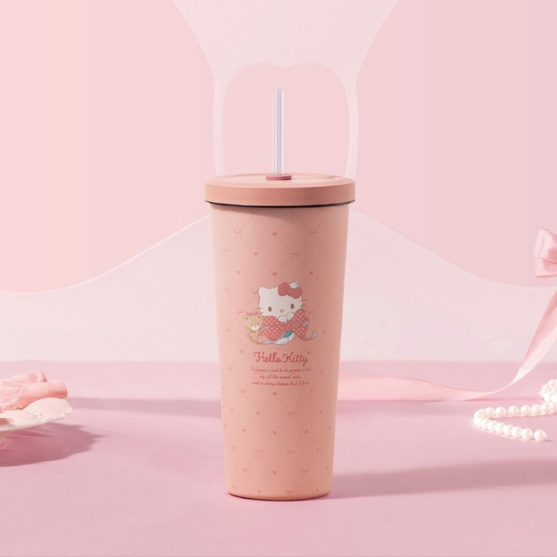 The Mini Ribbons Collection Stainless Steel Straw Cup 710ml - Vacuum Flasks - Other Metals 