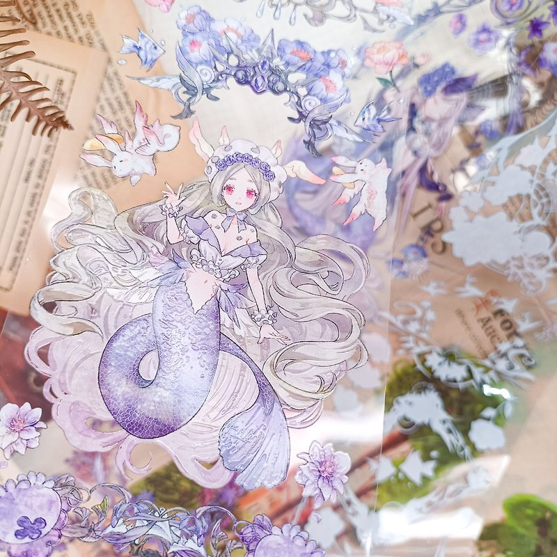Mermaid Legend / Masking Tape - Washi Tape - Plastic Multicolor