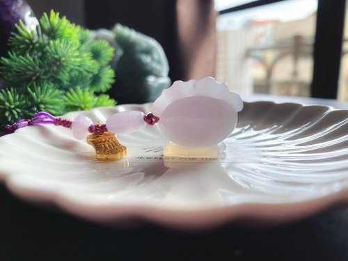 樂藏｜輕珠寶｜手作能量 天然緬甸玉 淡紫翡翠 手工雕 水餃 喜慶團圓 發大財 包掛