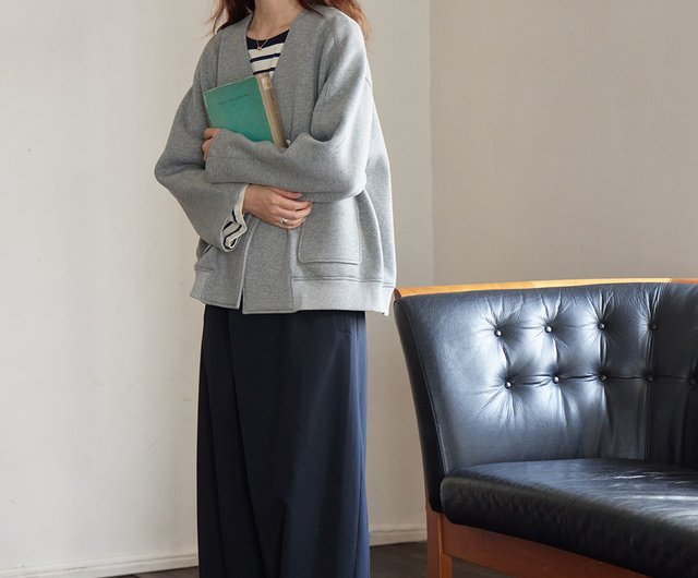 グレースウェットショートコート|コート|秋スタイル|Sora-1615